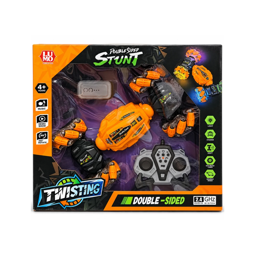 Lumo Double-Sided Stunt Remote Car with 360° Rotation, Drift & Off-Road Tires – 4+ Years