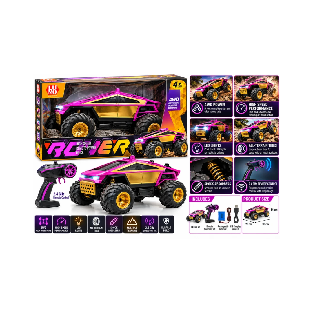 Lumo Remote Car Off-Road 4WD High-Speed Climbing Car – Multi-Terrain Vehicle, 4+ Years