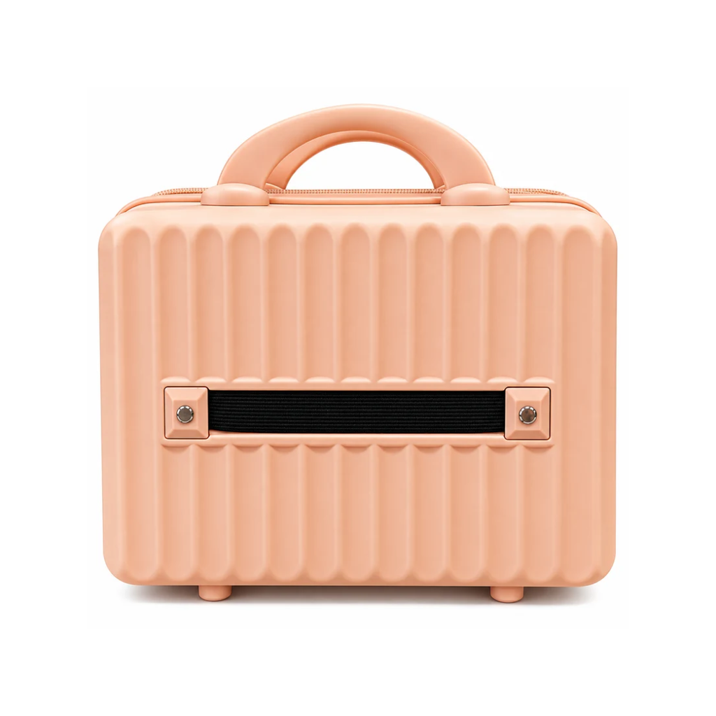 Portable Hard Shell Makeup & Travel Organizer Case with Handle – Pink (30cm)