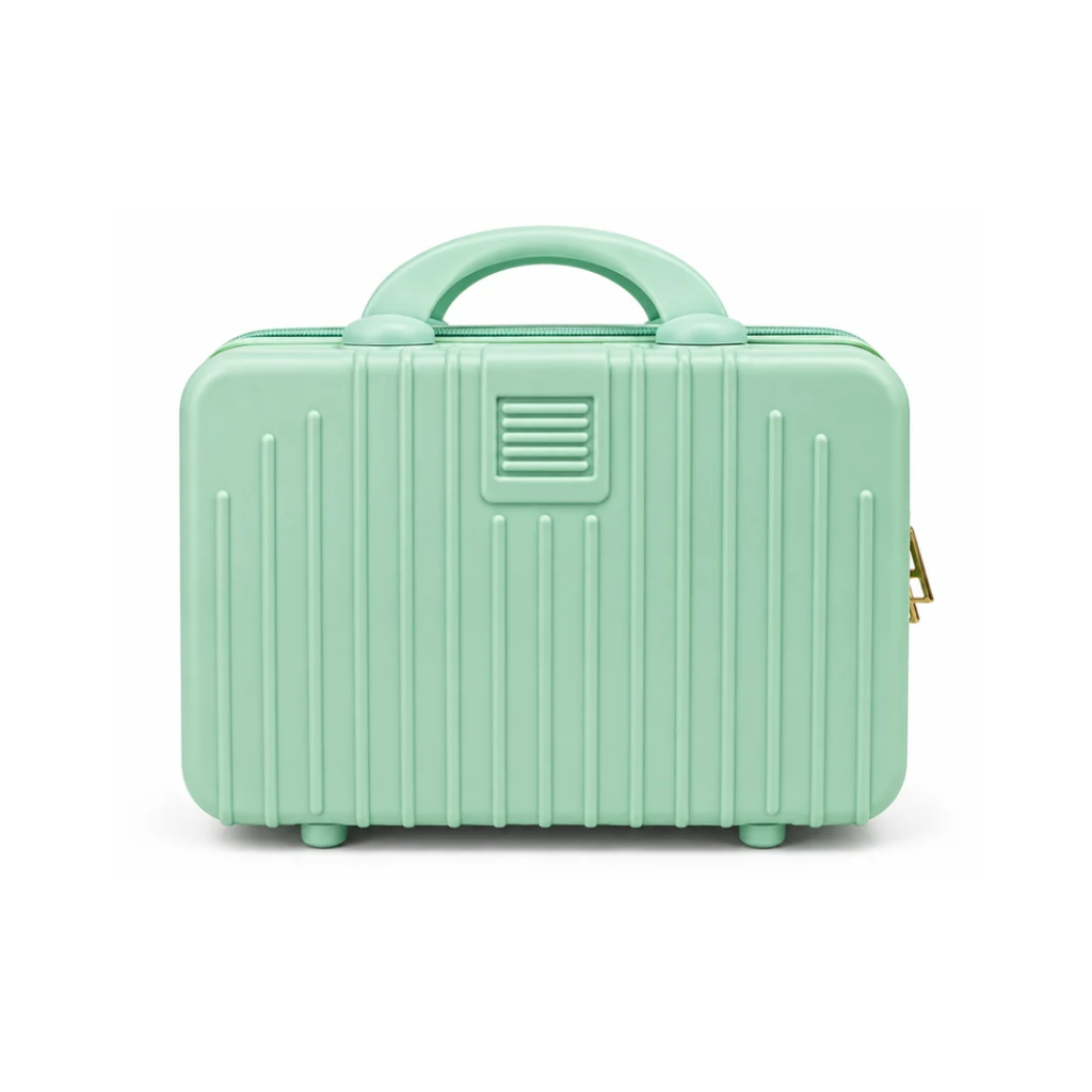 Portable Hard Shell Makeup & Travel Organizer Case with Handle – Mint Green (30cm)