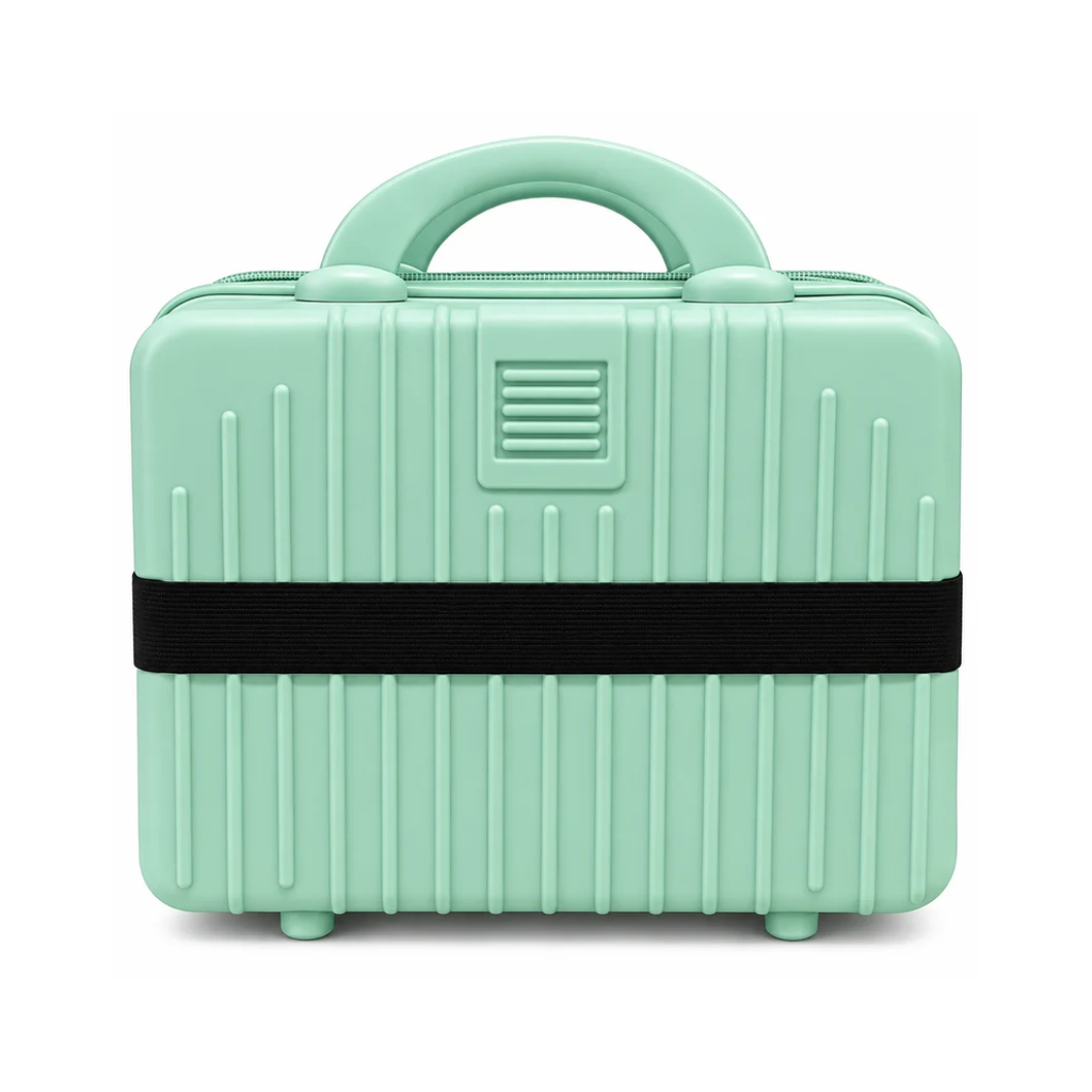 Portable Hard Shell Makeup & Travel Organizer Case with Handle – Mint Green (30cm)