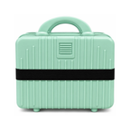 Portable Hard Shell Makeup & Travel Organizer Case with Handle – Mint Green (30cm)