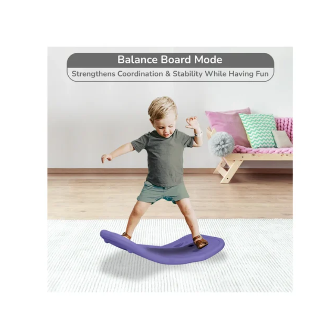 R For Rabbit Rock N Ride 3-in-1 Playtime Buddy, Safe, Fun & Skill-Boosting Green Purple