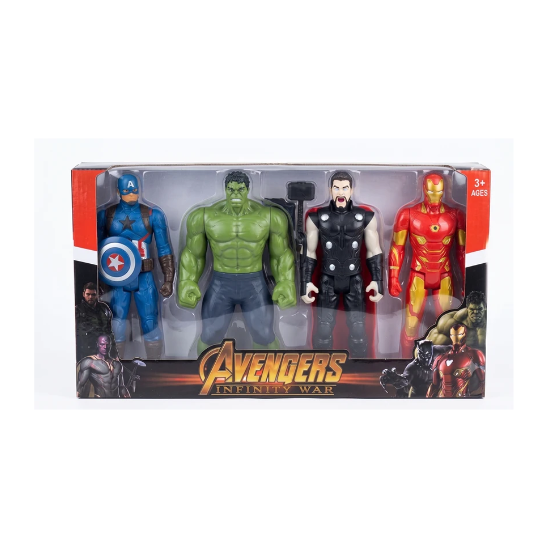 Avengers Infinity War 4-Piece Superhero Action Figure Set for Kids