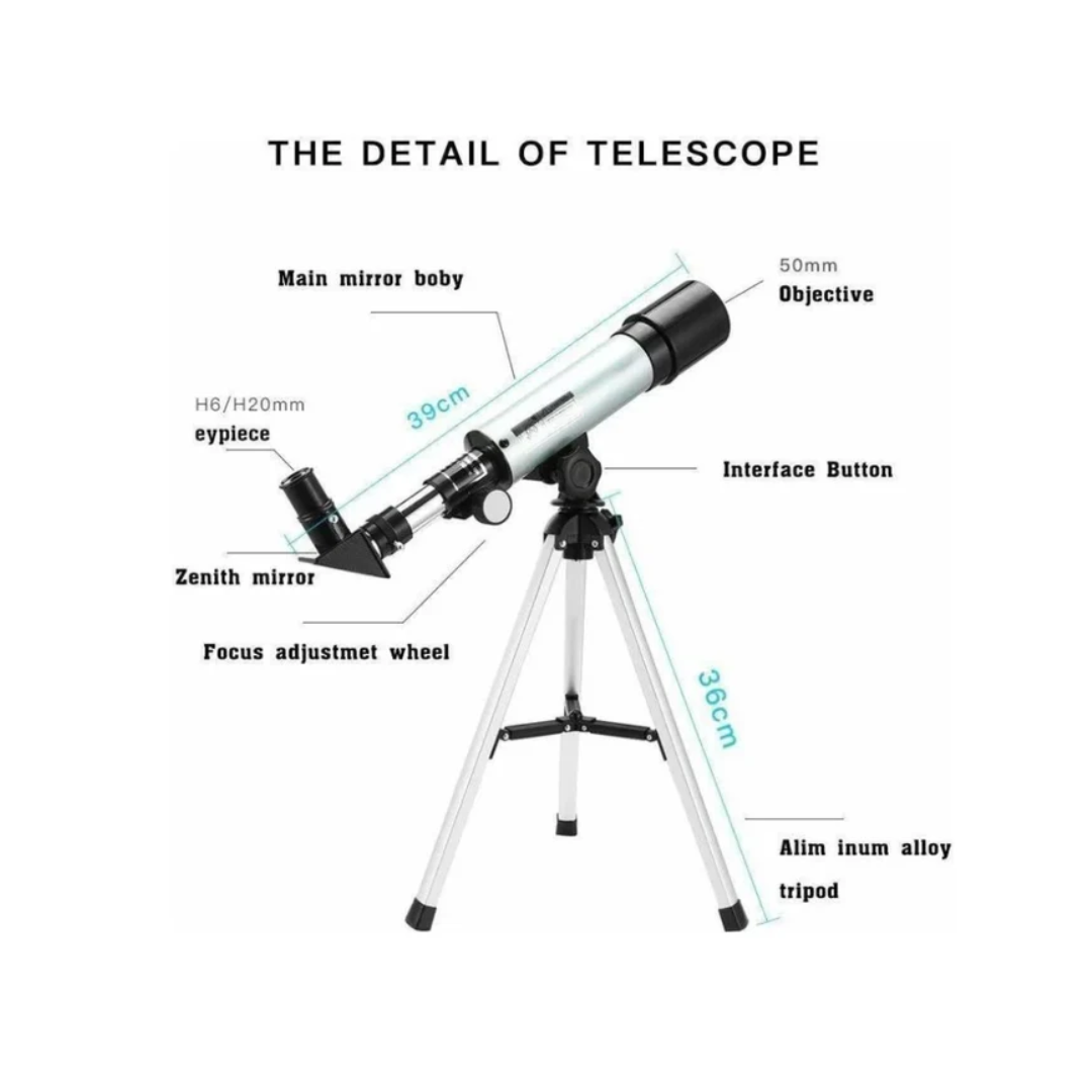 Land & Sky Telescope for Kids with Carry Case & Tripod | Beginner Astronomy Telescope