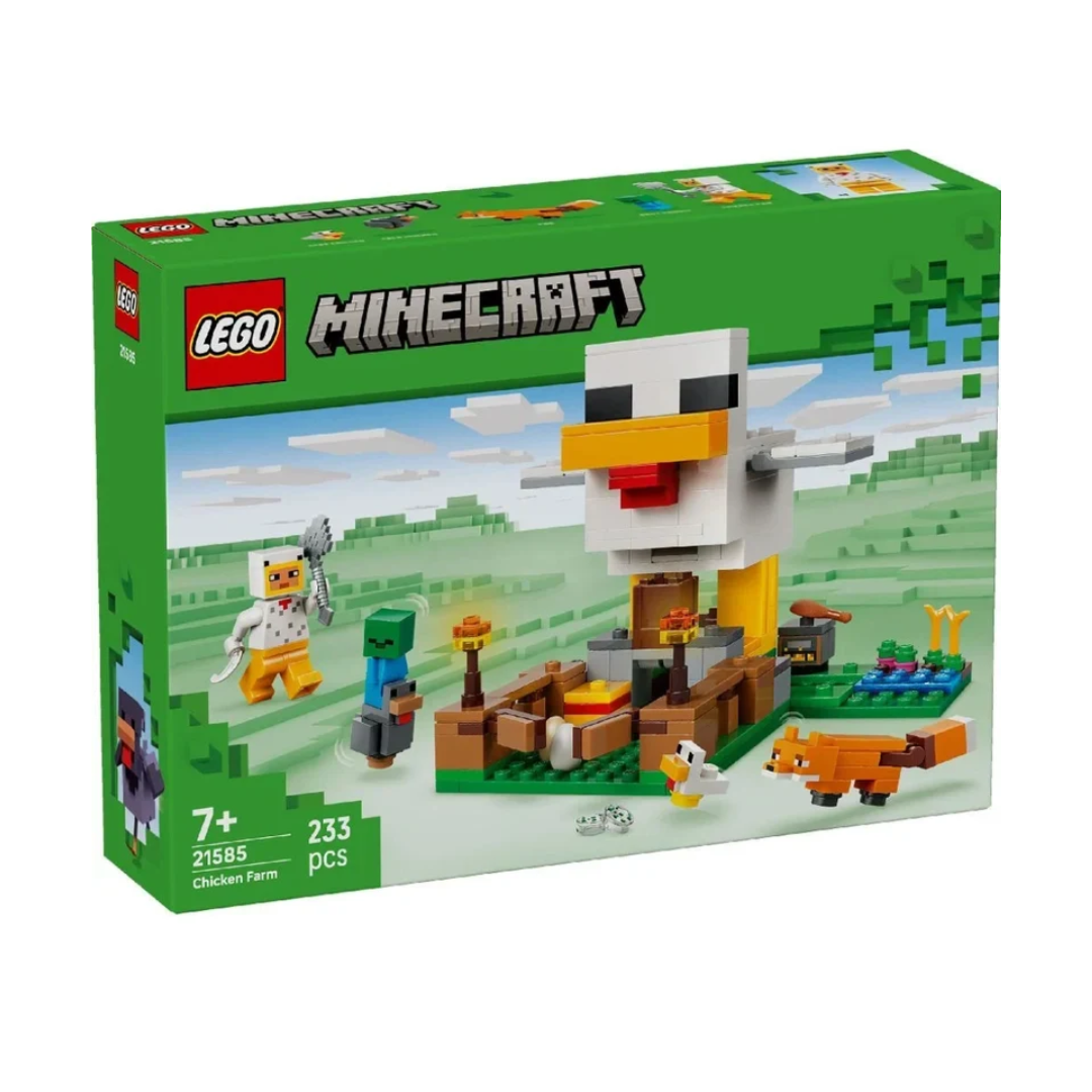 LEGO Minecraft Chicken Farm Building Set 21585, 233 Pieces, Chicken Coop, Animal Figures & Farm Accessories – 7+ Years