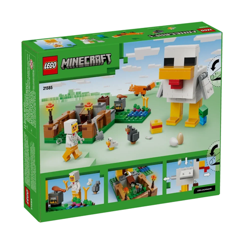 LEGO Minecraft Chicken Farm Building Set 21585, 233 Pieces, Chicken Coop, Animal Figures & Farm Accessories – 7+ Years