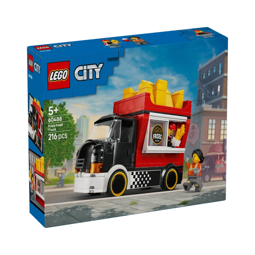LEGO City Fries Food Truck Building Set 60488, 216 Pieces with 2 Minifigures – 5+ Years