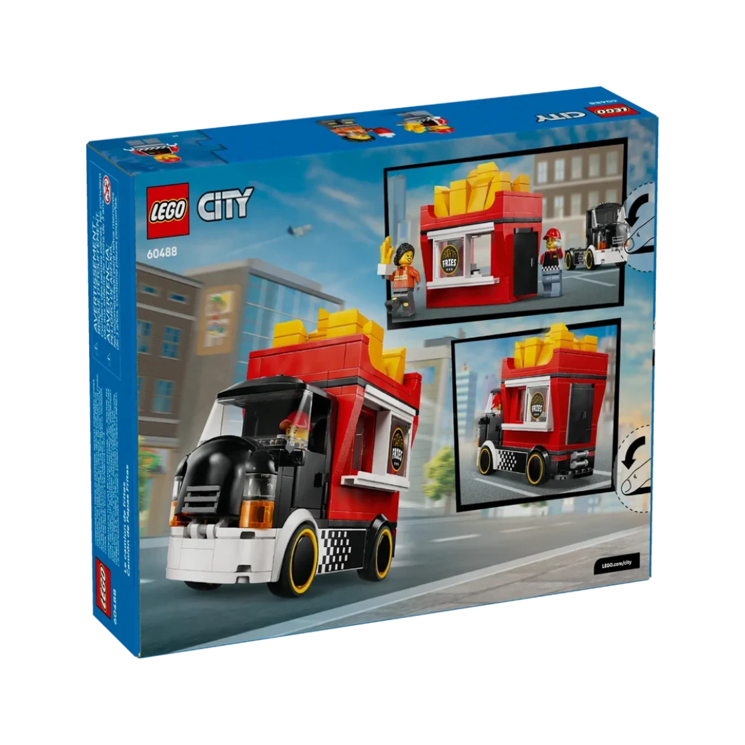 LEGO City Fries Food Truck Building Set 60488, 216 Pieces with 2 Minifigures – 5+ Years