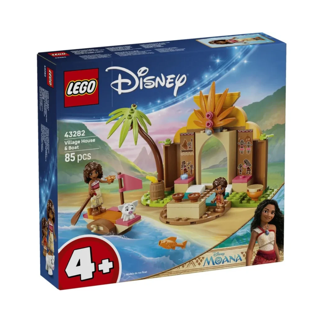LEGO Disney Moana 2 Village House & Boat 43282 Building Set | 85 Pieces | Kids Ages 4+