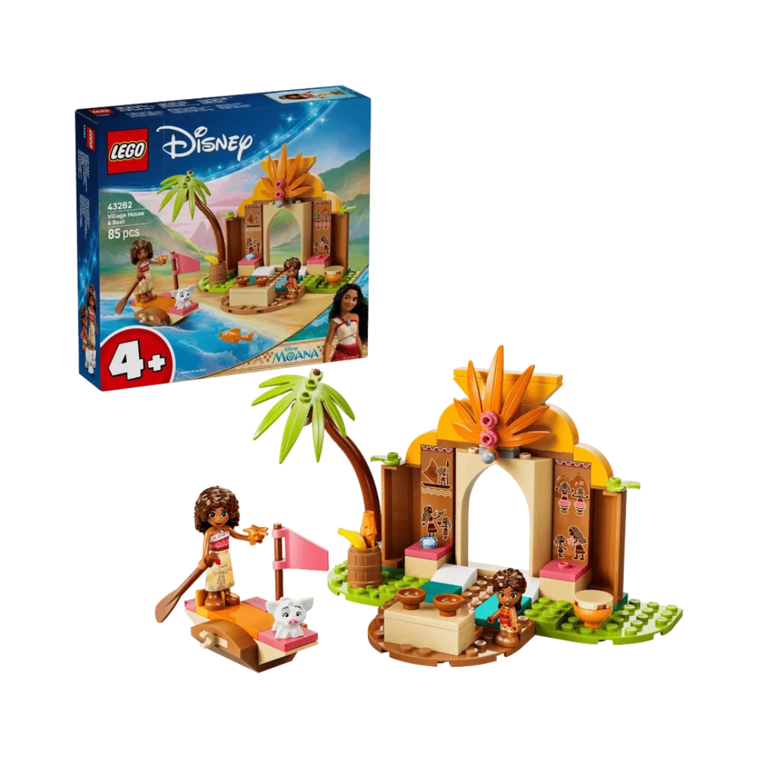 LEGO Disney Moana 2 Village House & Boat 43282 Building Set | 85 Pieces | Kids Ages 4+