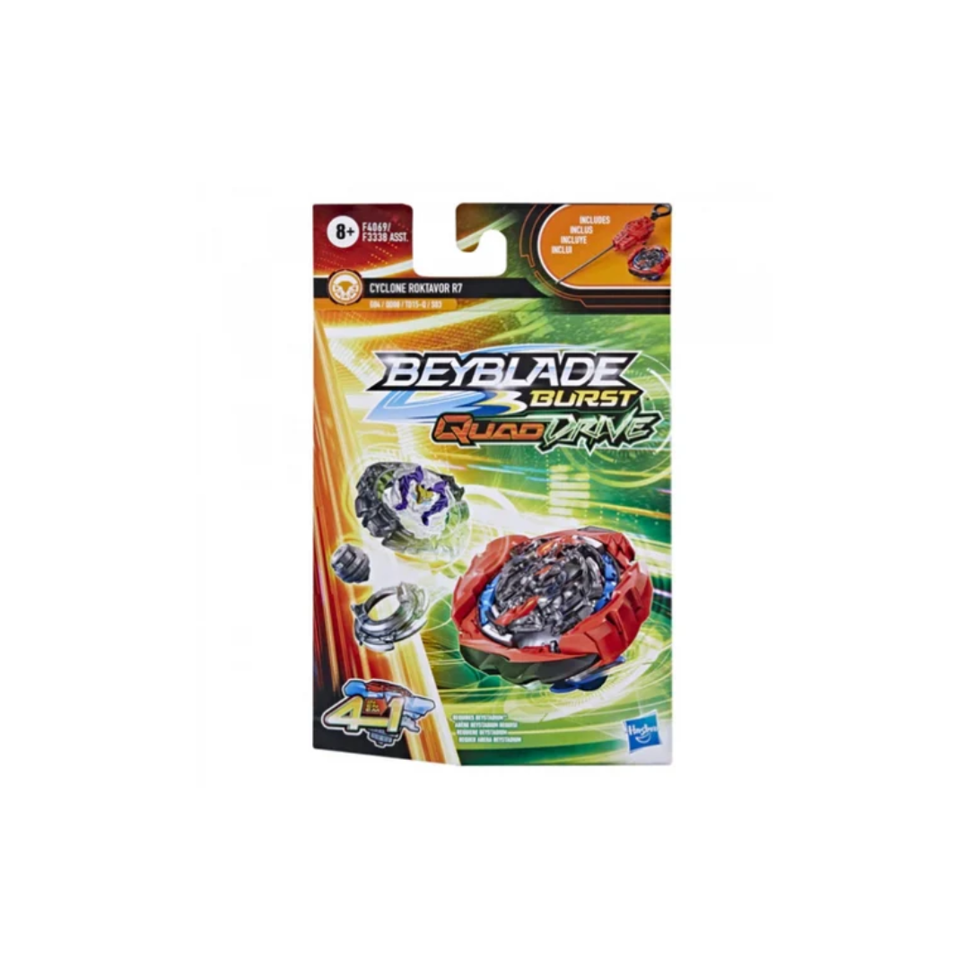Hasbro Burst QuadDrive Cyclone Roktavor R7 - Stamina/Defense Type - Beyblade Spinning Top
