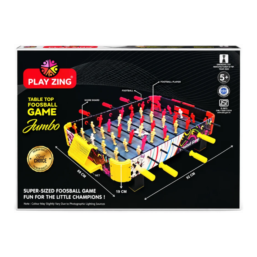 Play Zing Jumbo Table Top Foosball Game Super-Sized Football Game for Kids 5+ Years