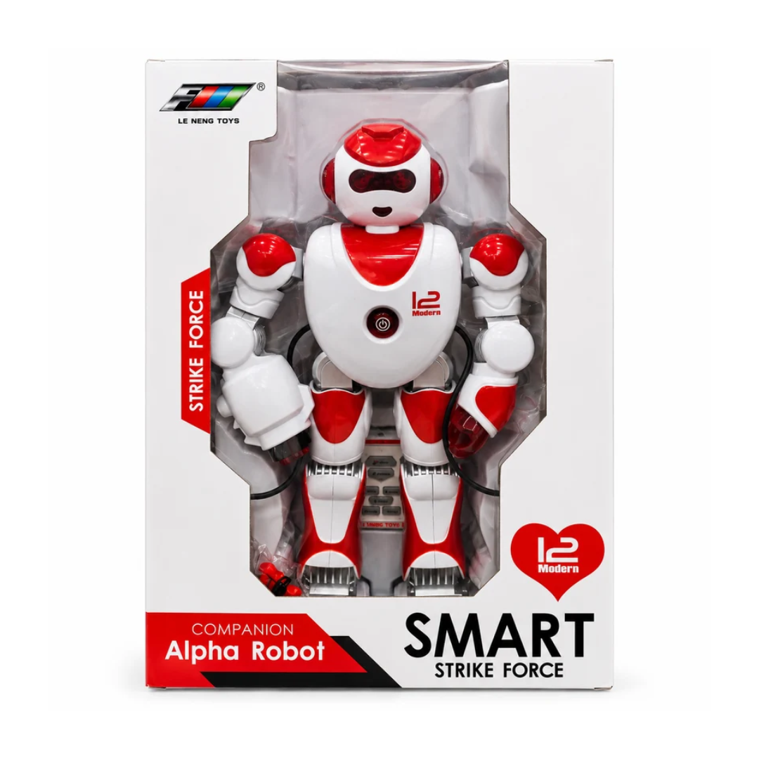 Le Neng Toys Alpha Smart Strike Force Remote Control Robot Toy for Kids – Red & White