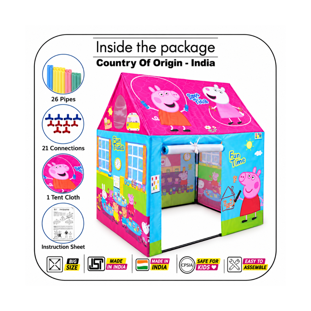 itoys Peppa Pig Theme Play Tent House For Kids