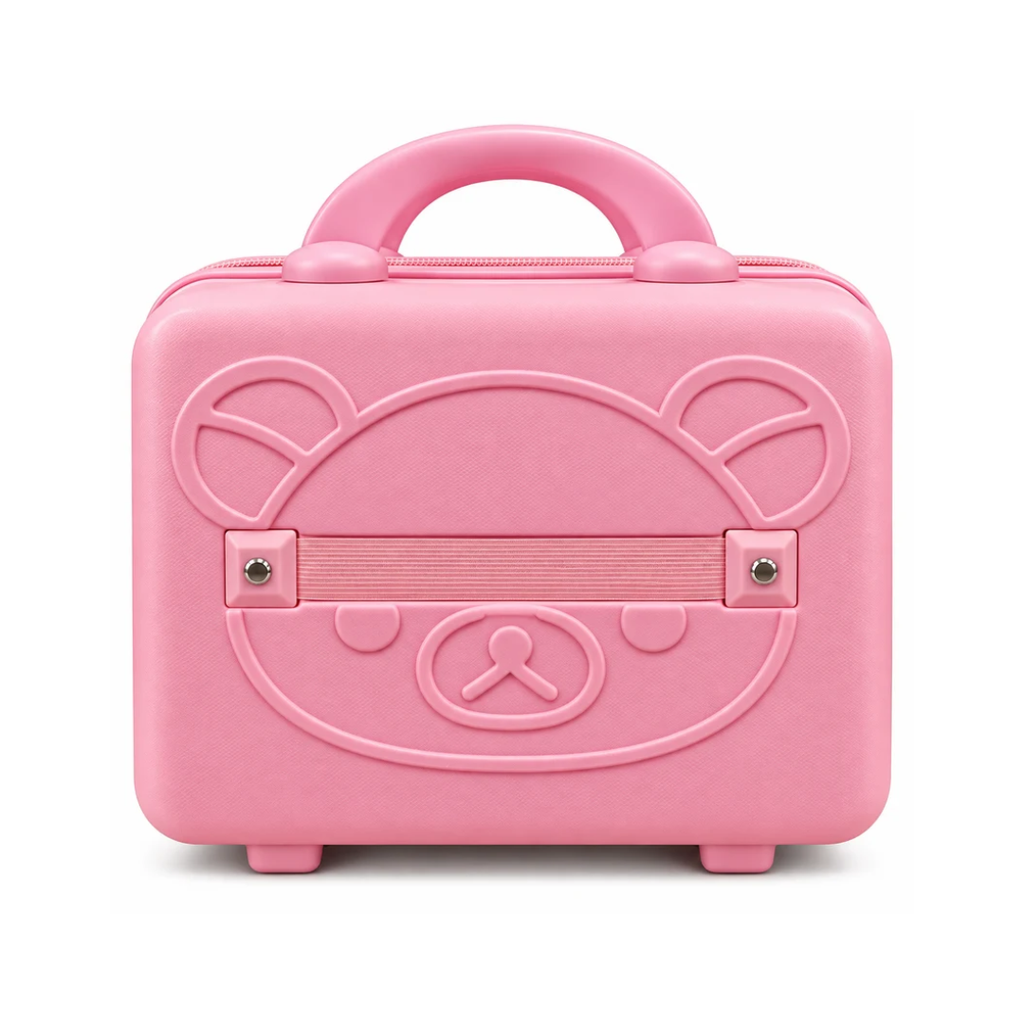 Rilakkuma Bear Hard Shell Makeup & Travel Organizer Case with Handle – Pink (30cm)
