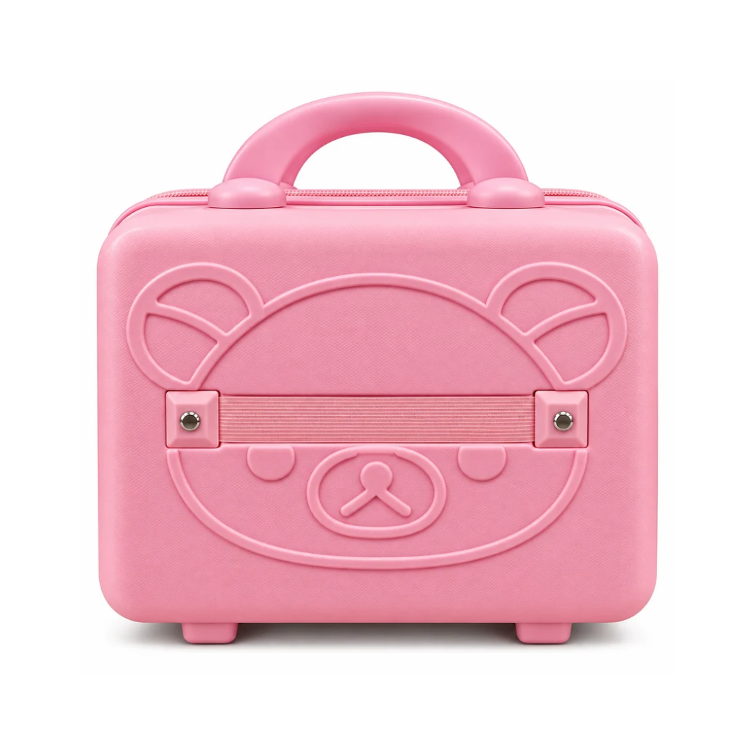 Rilakkuma Bear Hard Shell Makeup & Travel Organizer Case with Handle – Pink (30cm)