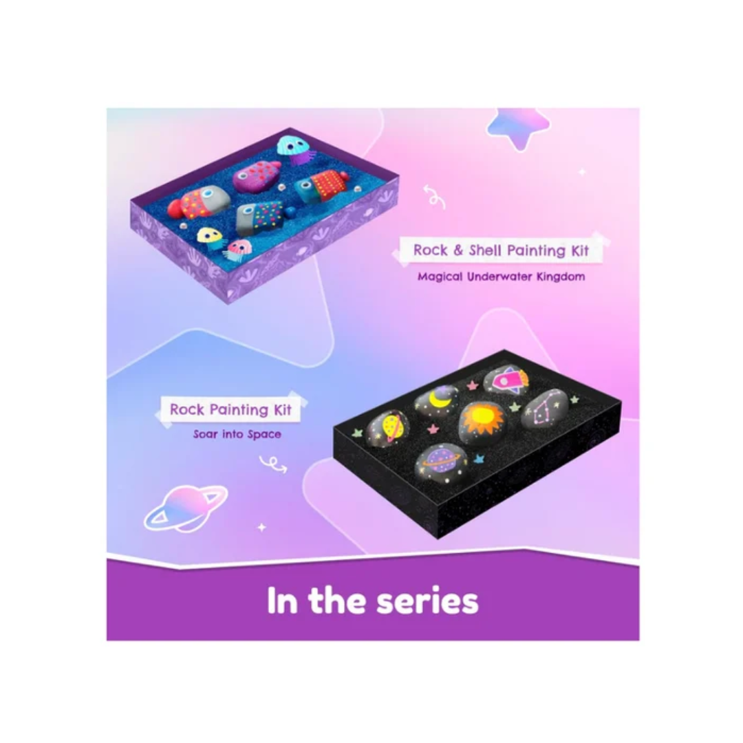 Bloomingo Art & Craft Kit - Rock Painting Kit Magical Underwater Kingdom