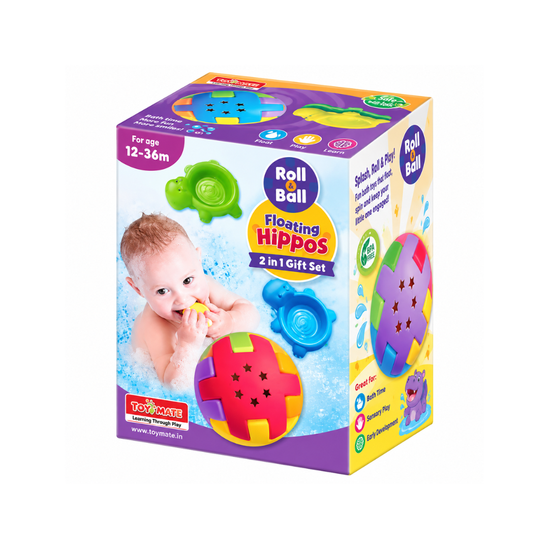 ToyMate Roll A Ball And Floating Hippos 2 in 1 Gift Set