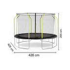 Plum Wave 14ft Springsafe Trampoline with Safety Enclosure | Black Outdoor Trampoline