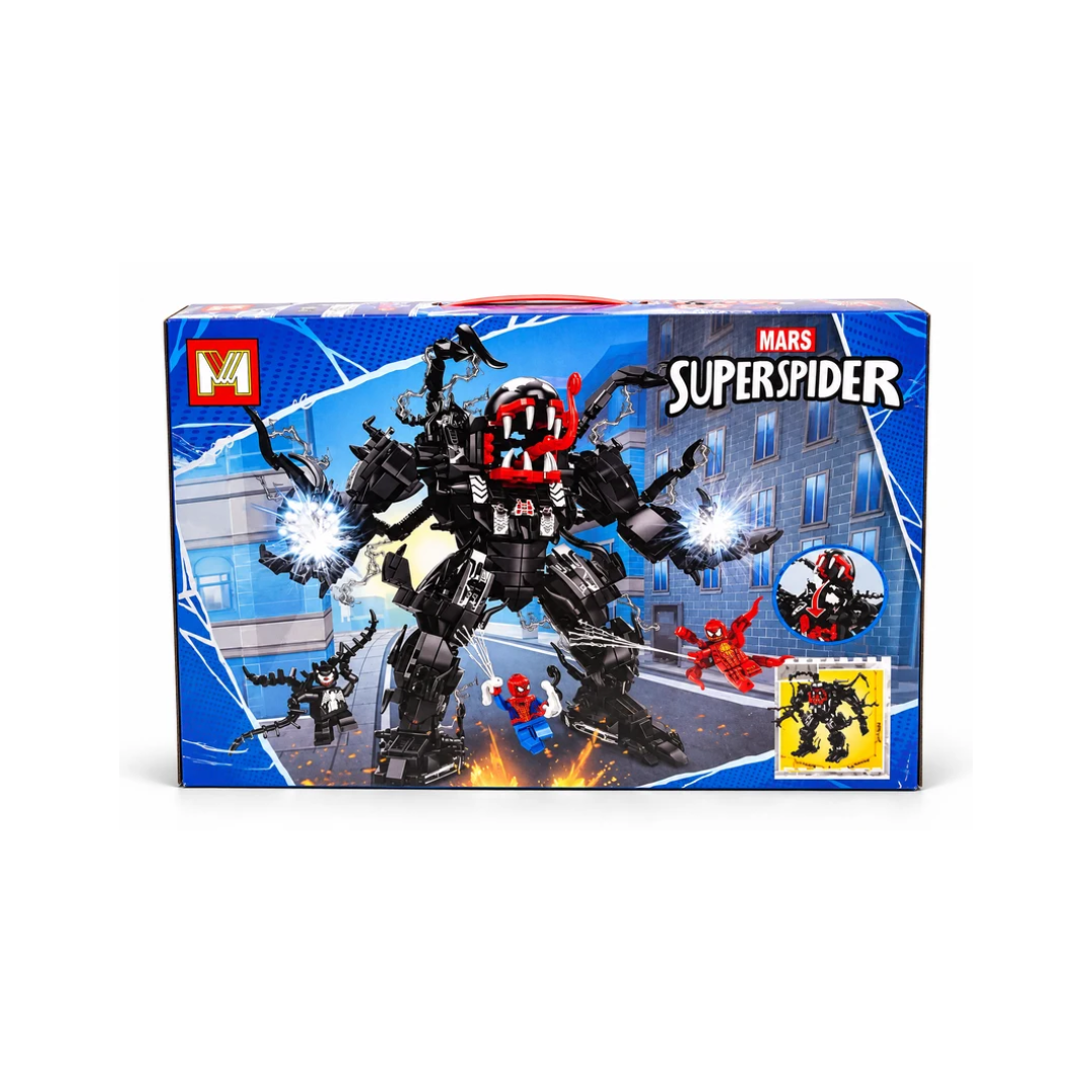 MARS Super Spider Building Blocks Set 810+ Pieces with Spider Mech & Mini Figures – 6+ Years