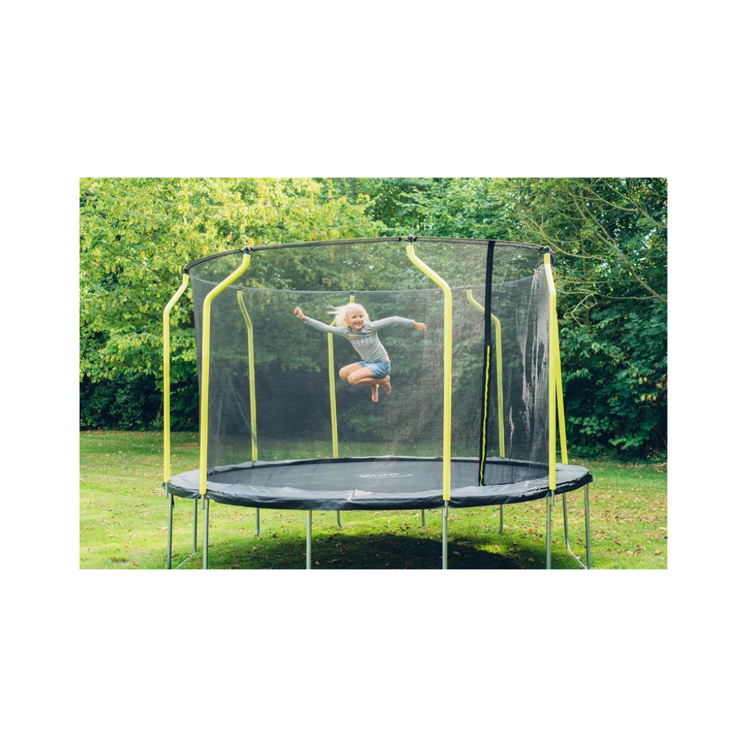 Plum Wave 14ft Springsafe Trampoline with Safety Enclosure | Black Outdoor Trampoline