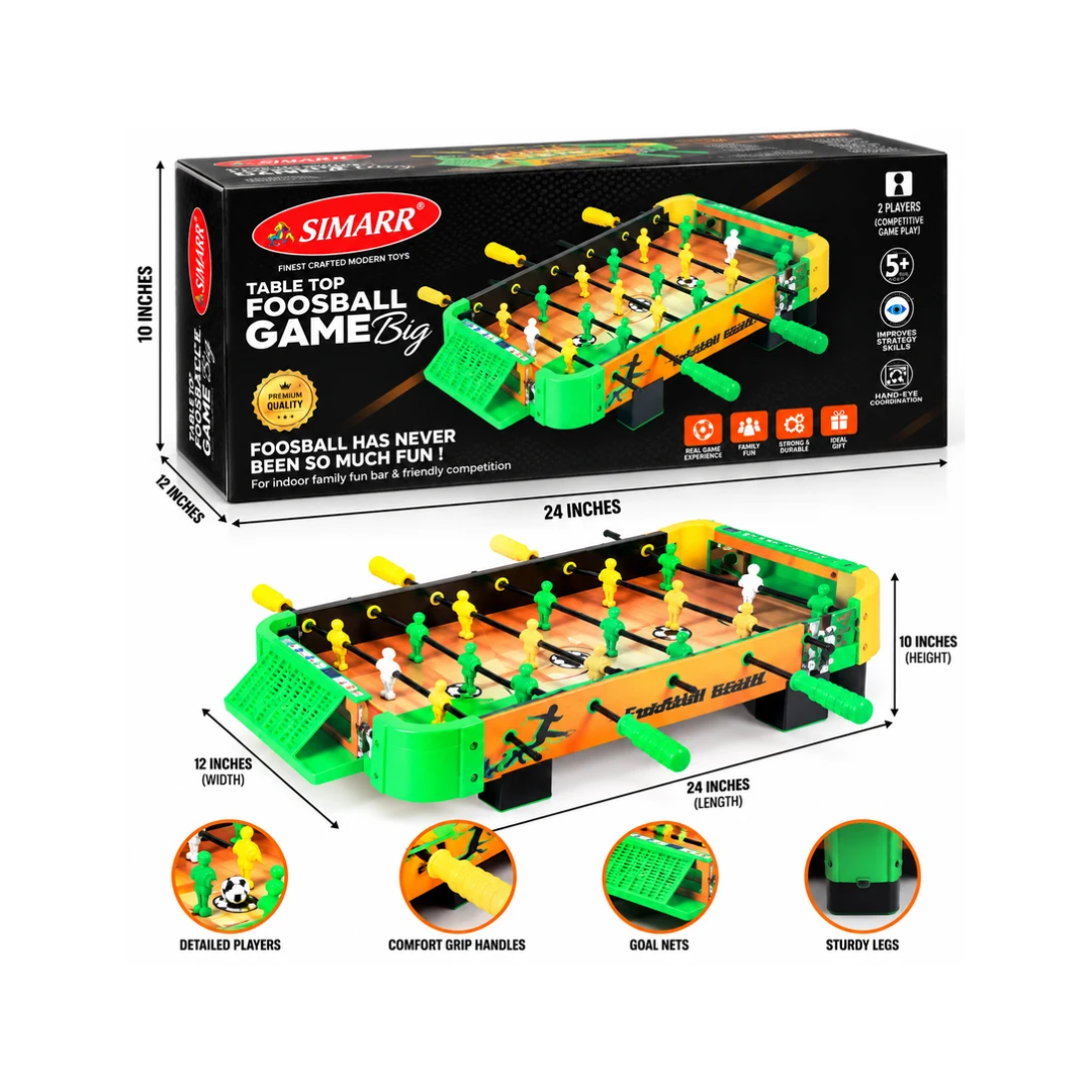 Simarr Table Top Foosball Game for Kids with Mini Football Players – Indoor Table Soccer Game