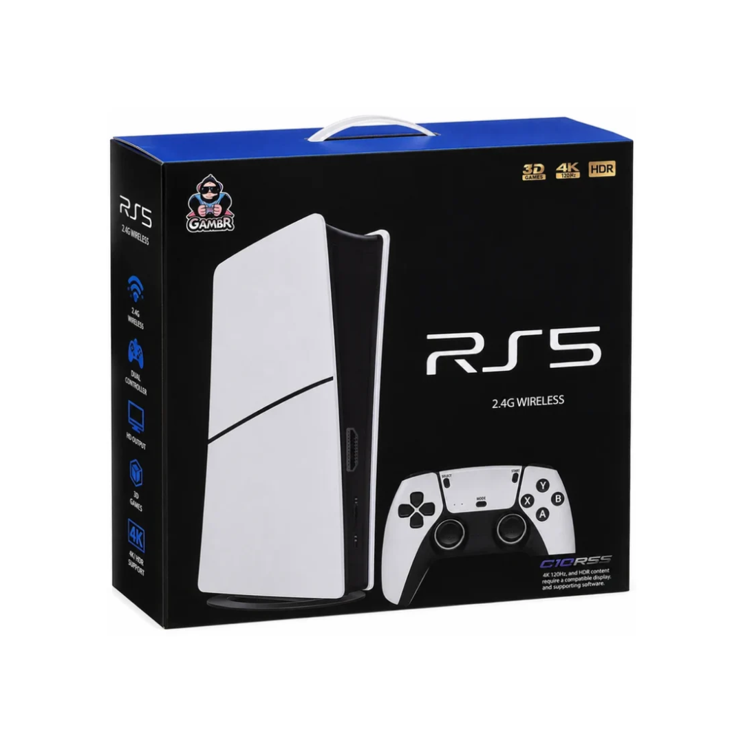 GAMBR PS5 Style 2.4G Wireless TV Gaming Console with Controller
