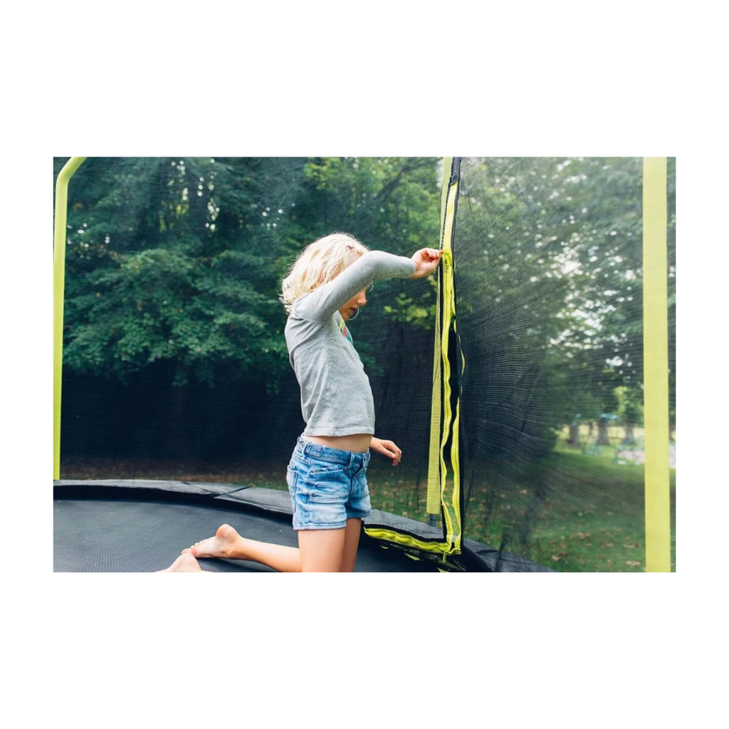 Plum Wave 14ft Springsafe Trampoline with Safety Enclosure | Black Outdoor Trampoline
