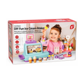 DIY Fun Ice Cream Maker Playset for Kids – Pretend Ice Cream Shop with Lights, Music & Accessories