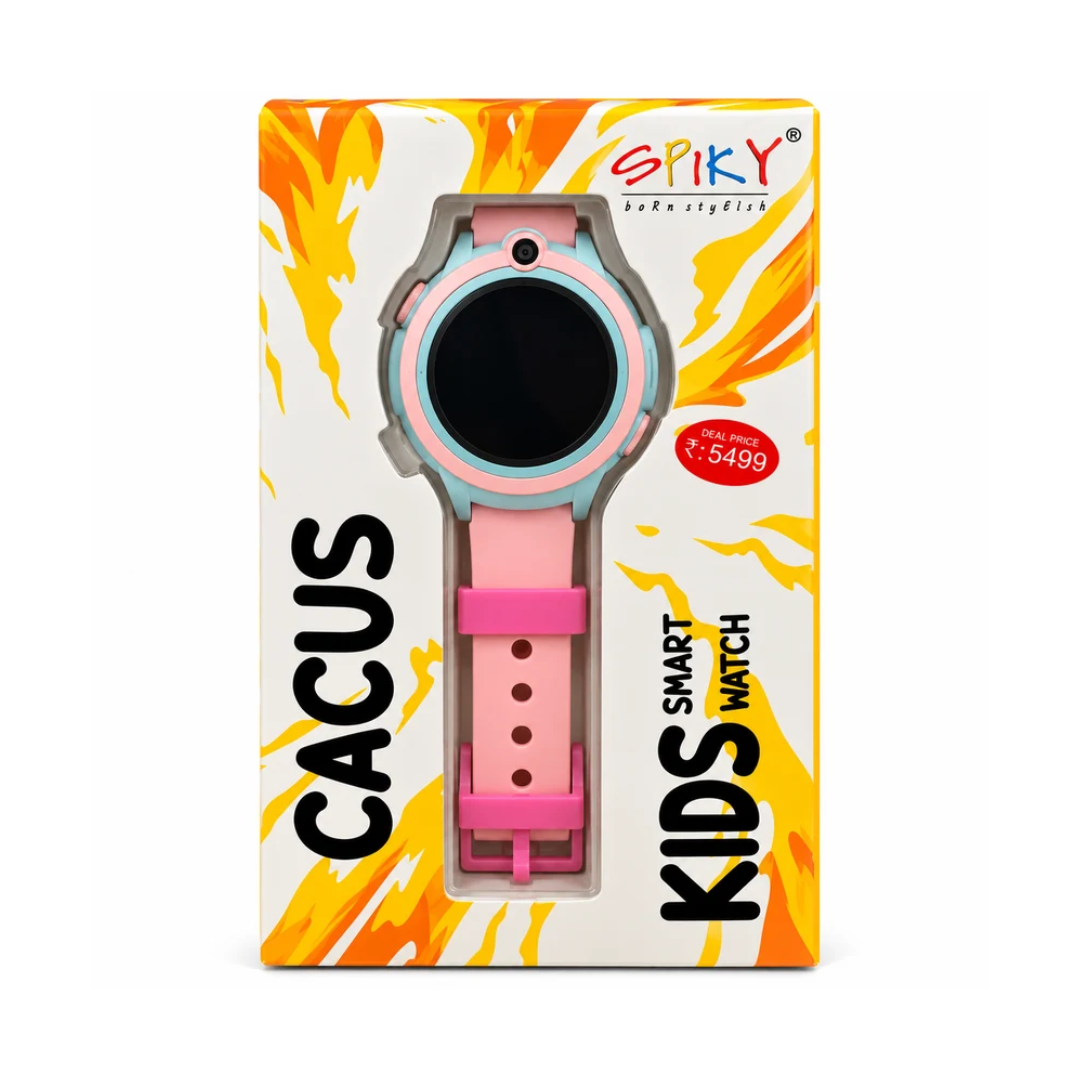 Spiky Cacus Kids 4G Smart Watch -Pink