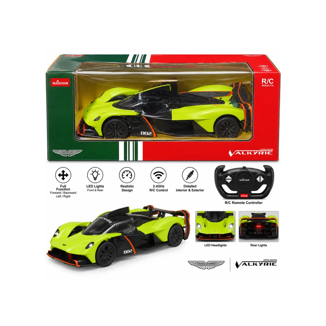 Rastar Aston Martin Valkyrie 1:14 Scale Remote Control Car – Green