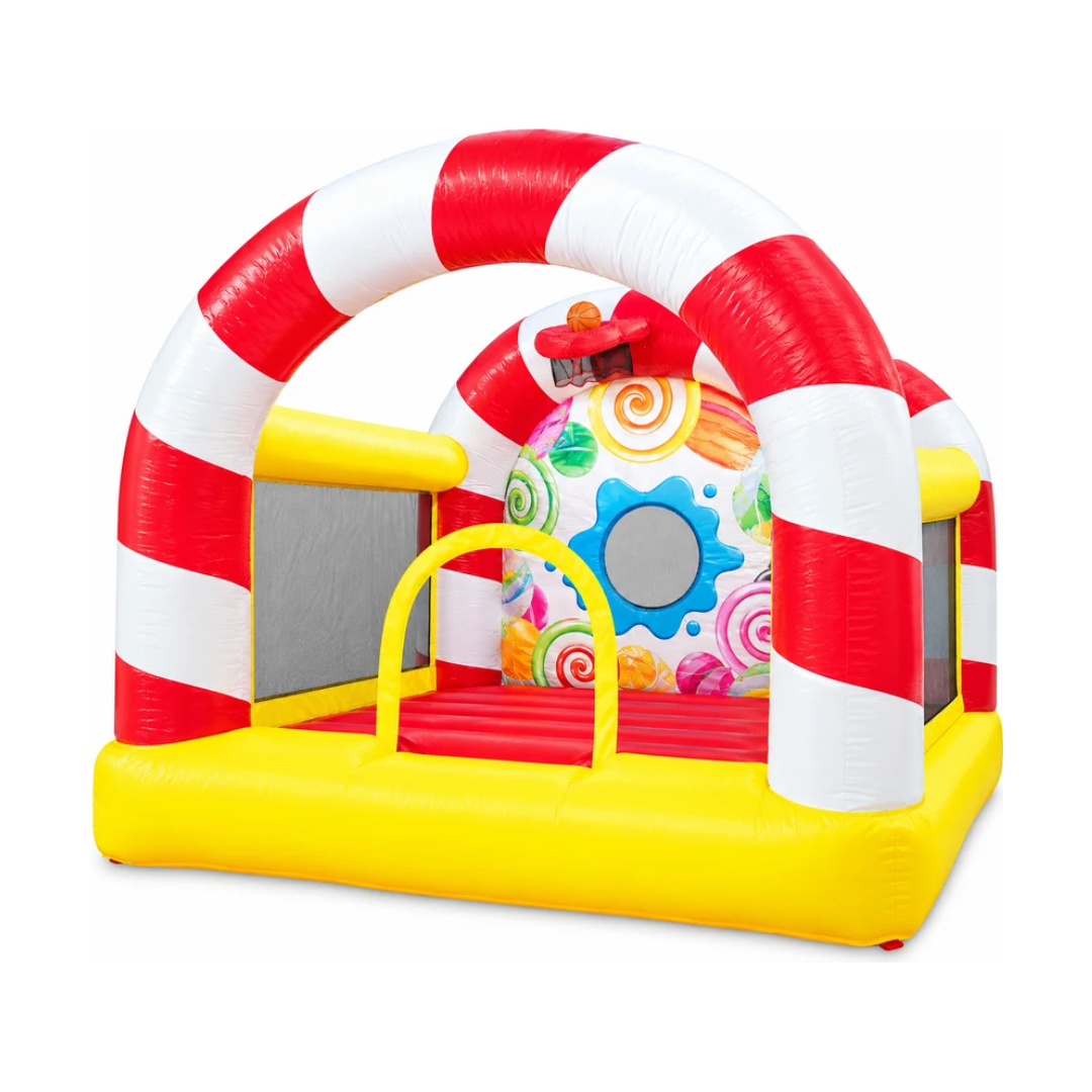 Plum Candy Bouncer with Inflator & Storage Bag | Inflatable Bouncy Castle for Kids Ages 3–10 Years