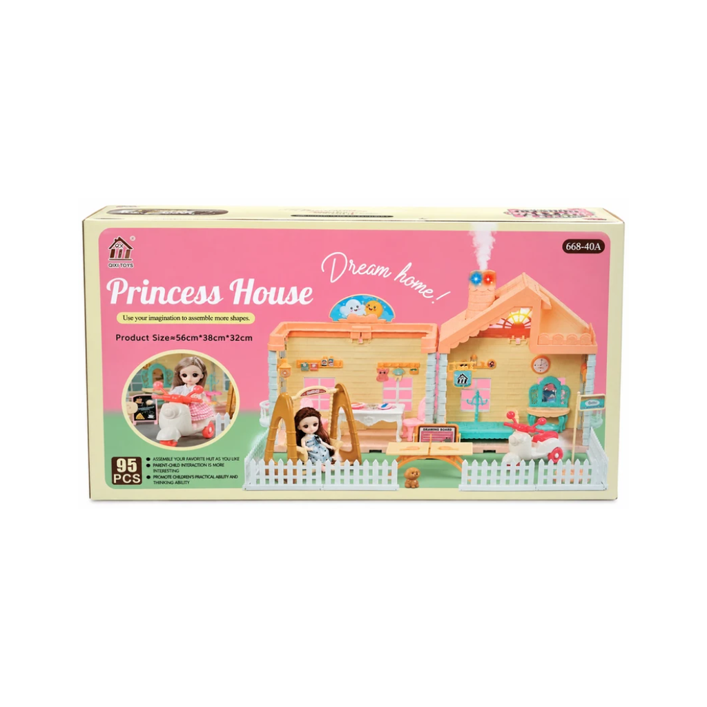 Princess House Dream Home Building Set 95 Pcs – Doll House Construction Toy