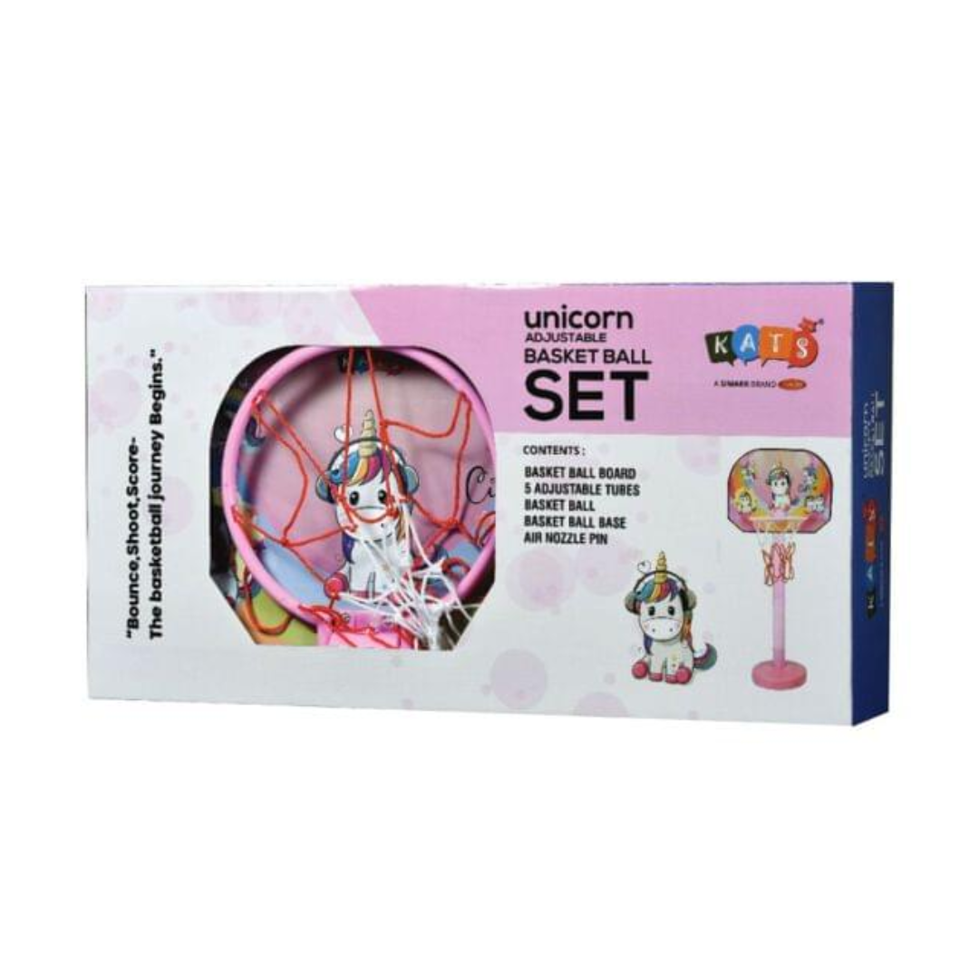 Simarr Kats Unicorn Adjustable Basketball Set For Kids