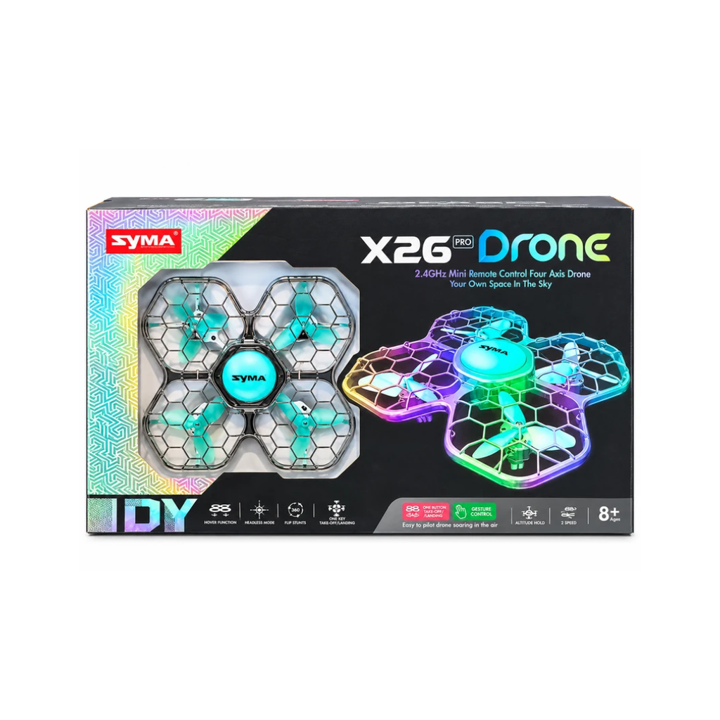 SYMA X26 Pro 2.4GHz Mini RC Drone with Obstacle Avoidance, Altitude Hold & 360° Flip – 8+ Years