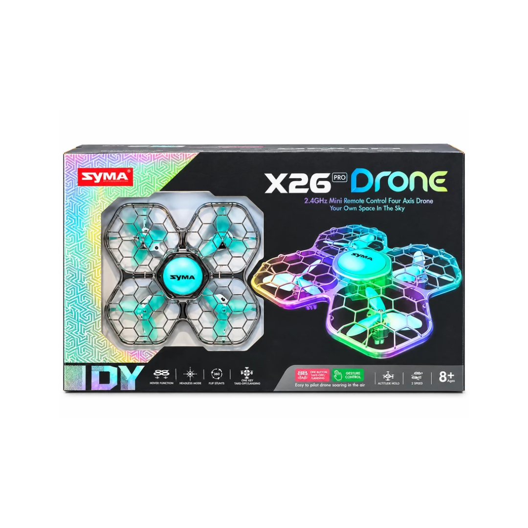 SYMA X26 Pro 2.4GHz Mini RC Drone with Obstacle Avoidance, Altitude Hold & 360° Flip – 8+ Years