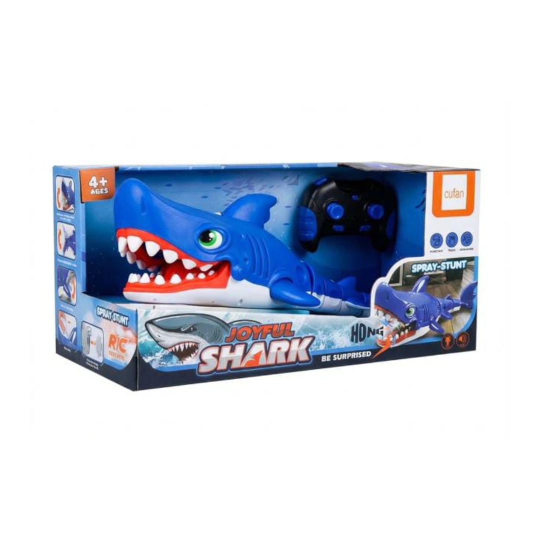 Remote Control Spray Stunt Shark Toy for Kids – RC Joyful Shark with Water Mist Spray, Lights, Realistic Sound & Flexible Body (Ages 4+)