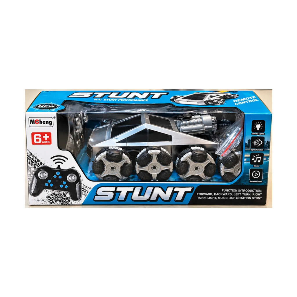 McCheng Stunt Remote Control Car with 360° Rotation, Lights & Music, Assorted Color – 6+ Years