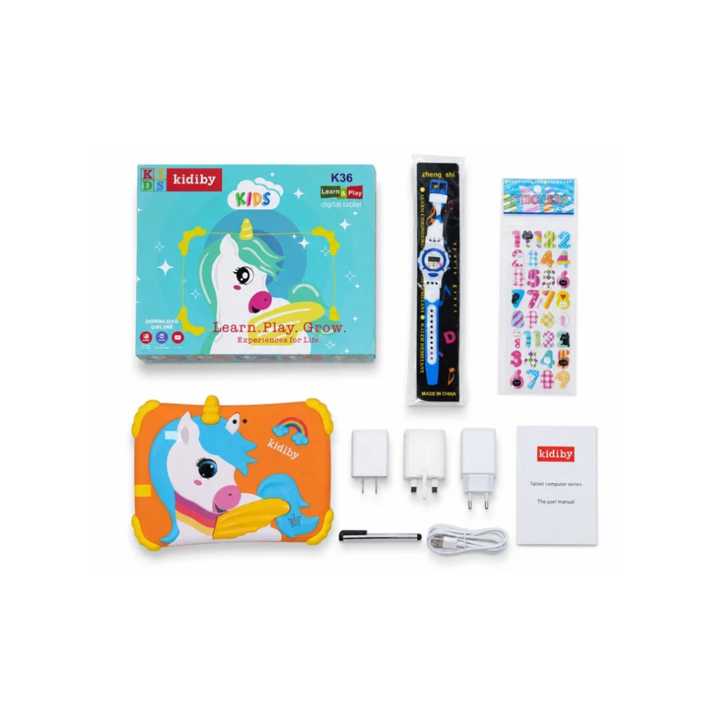 Kids K36 Pro 7-Inch IPS Learning Tablet – Unicorn Design