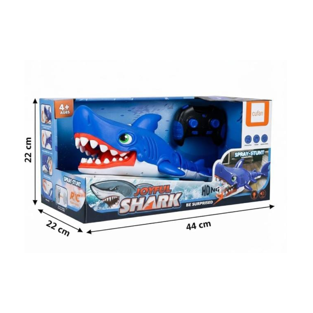 Remote Control Spray Stunt Shark Toy for Kids – RC Joyful Shark with Water Mist Spray, Lights, Realistic Sound & Flexible Body (Ages 4+)