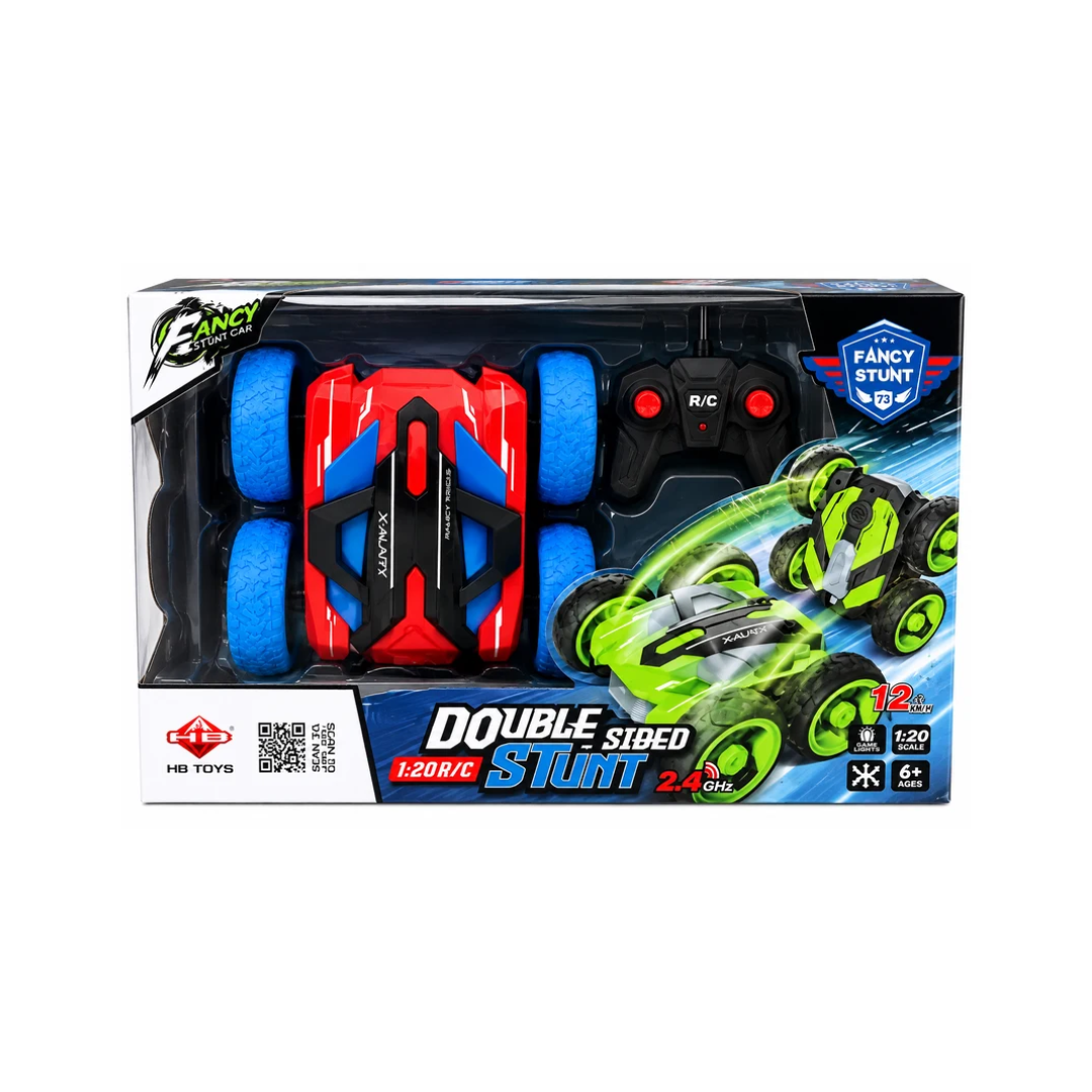 HB Toys Double Sided Stunt 1:20 RC Car – 2.4GHz Remote Control 360° Stunt Car