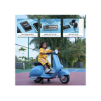Emotorad Formula Fun Vespa 12V Electric Ride-On Scooter for Kids – 3 to 6 Years Blue