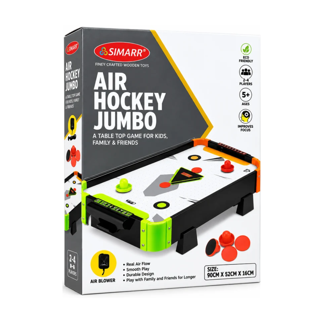 SIMARR Air Hockey Jumbo Tabletop Game for Kids | 2 Player Indoor Hockey Game | 5+ Years