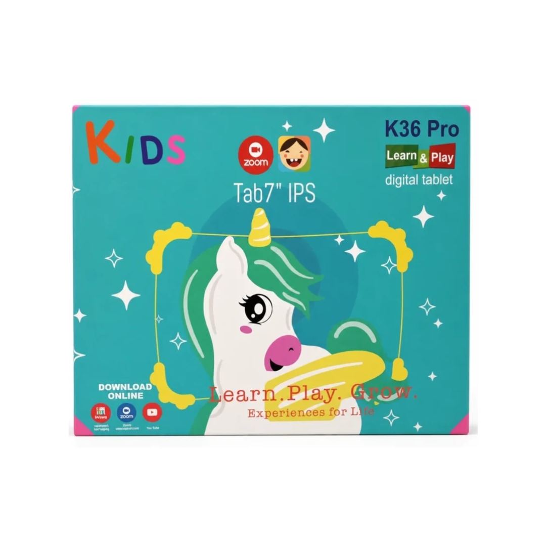 Kids K36 Pro 7-Inch IPS Learning Tablet – Unicorn Design