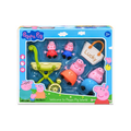 Peppa Pig Family Figure Set with Stroller & Accessories – 4-Piece Play Set for Kids 3+