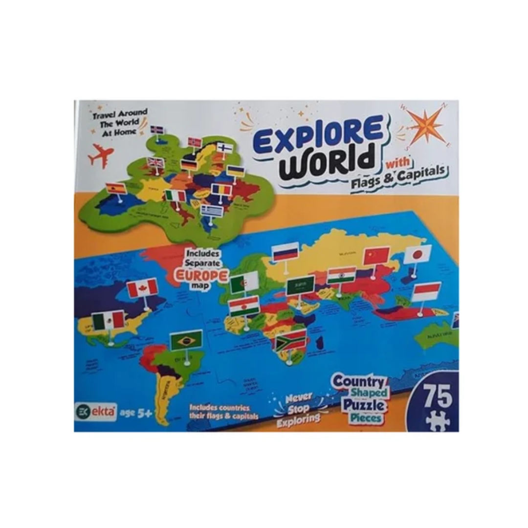Ekta Explore World with Flags & Capitals