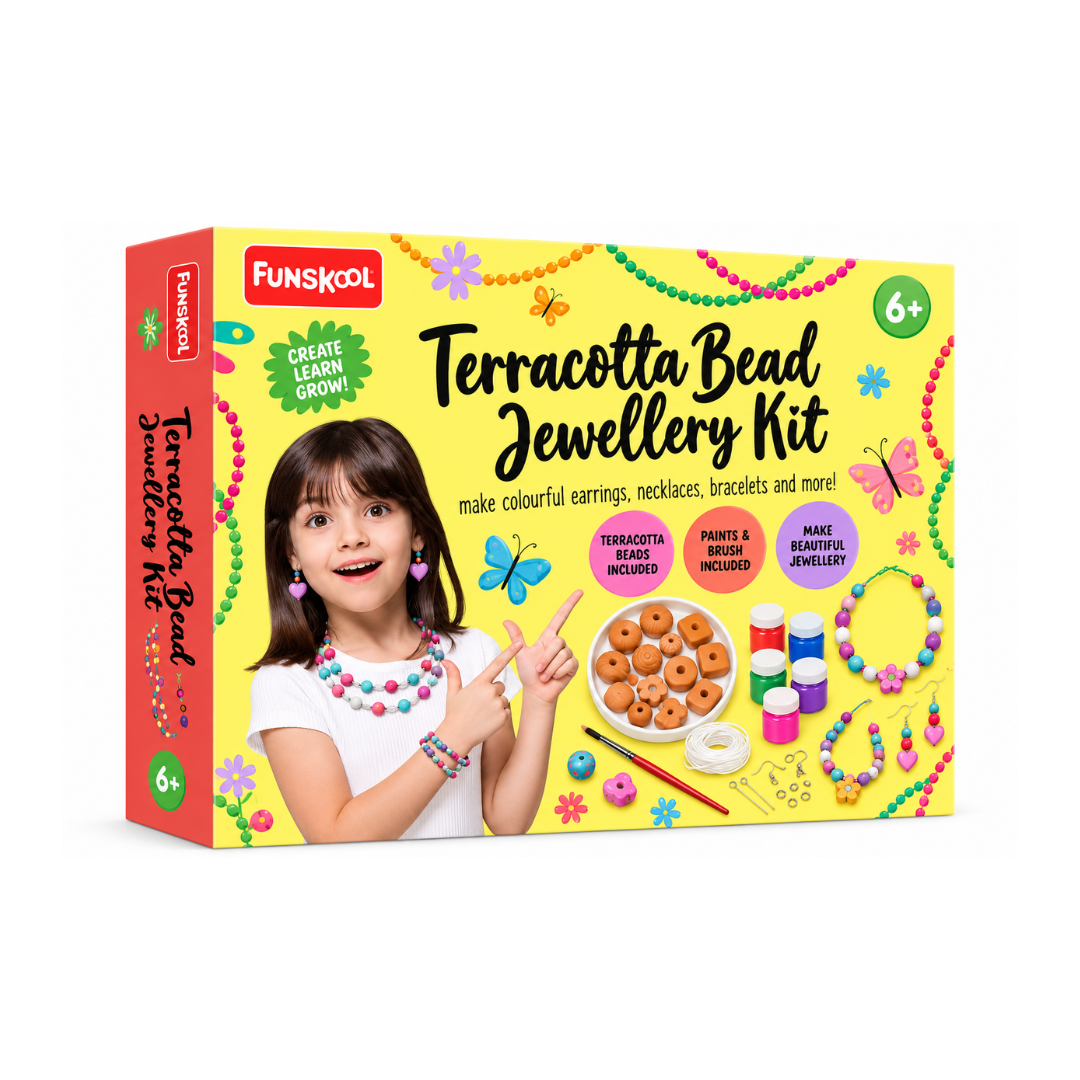 Funskool Handycraft Ne Terracotta jewellery Kit (Multi color)