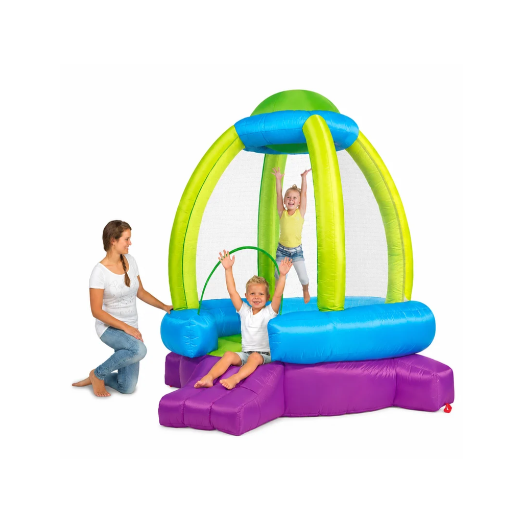 Plum Rocket Bouncer with Inflator & Storage Bag | Inflatable Bouncy Castle for Kids Ages 3–6 Years