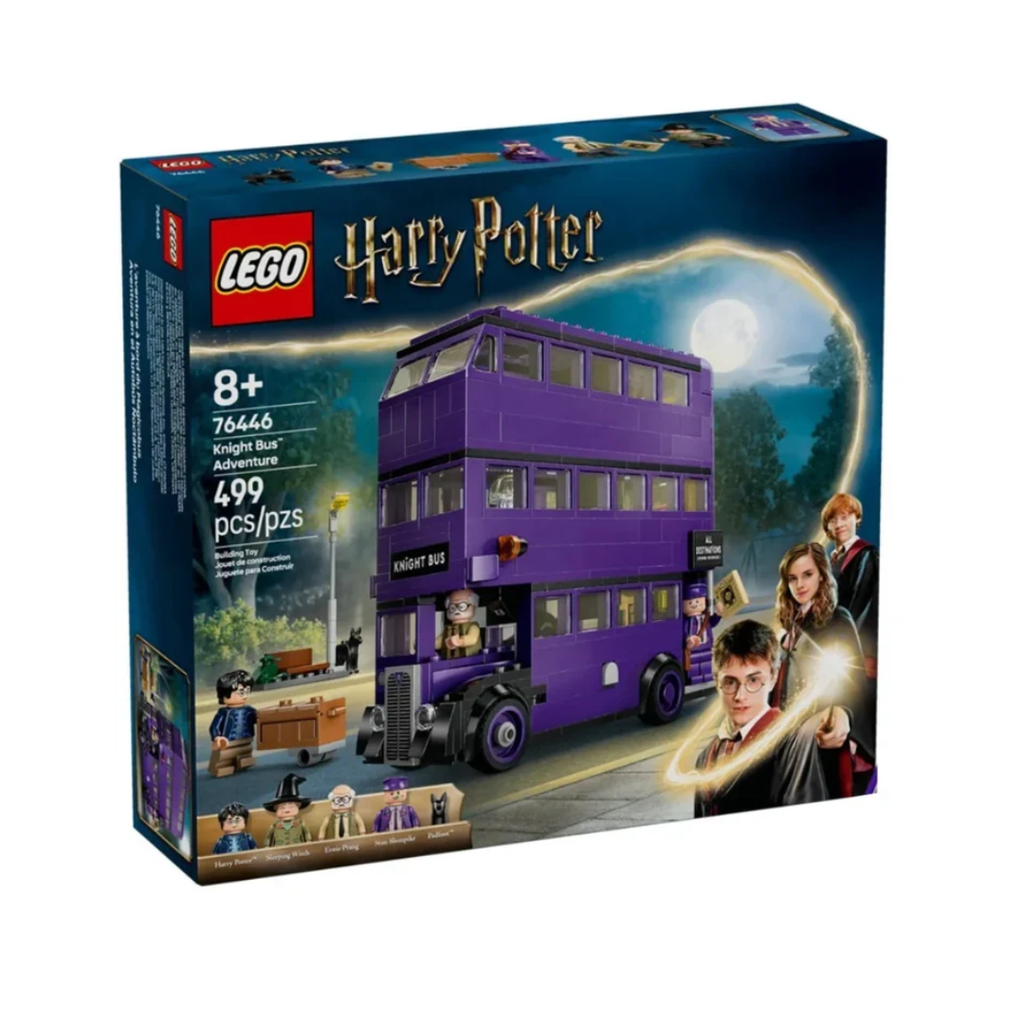 LEGO Harry Potter Knight Bus Adventure Building Set 76446, 499 Pieces, Triple-Decker Purple Bus with 5 Characters – 8+ Years